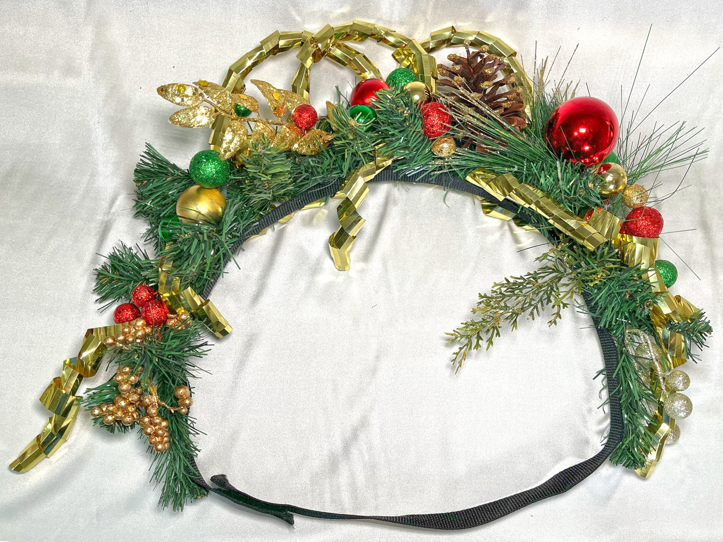 Skelly Christmas Gold Headband