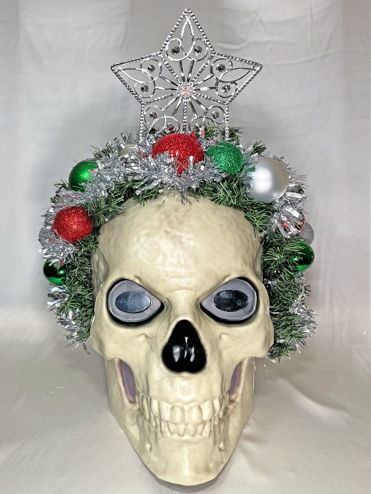 Skelly Christmas Silver Headband