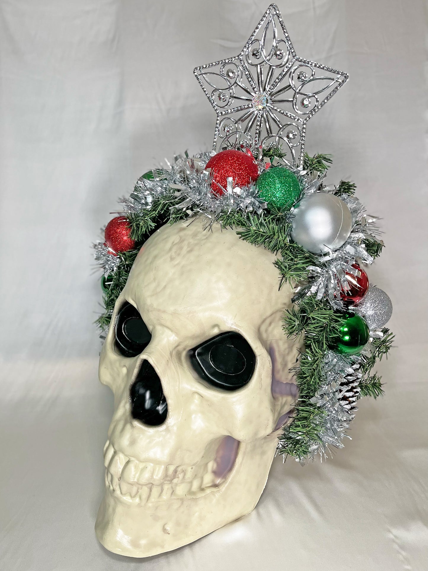 Skelly Christmas Silver Headband