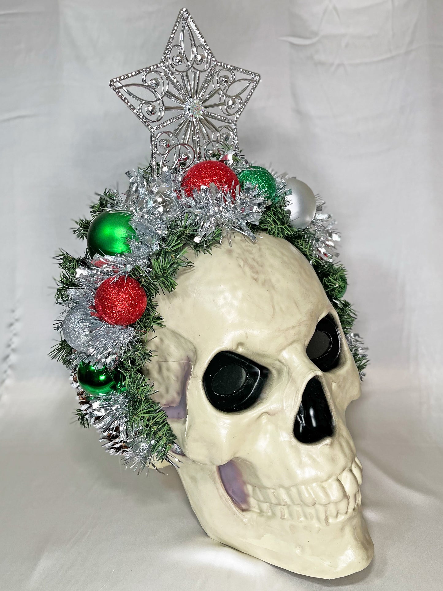Skelly Christmas Silver Headband