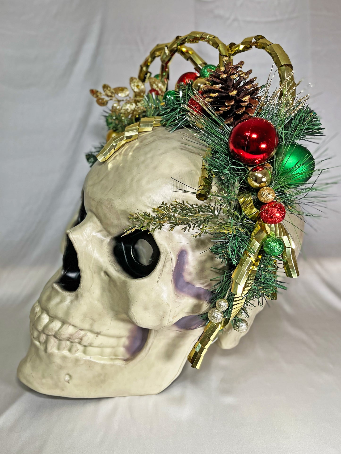 Skelly Christmas Gold Headband