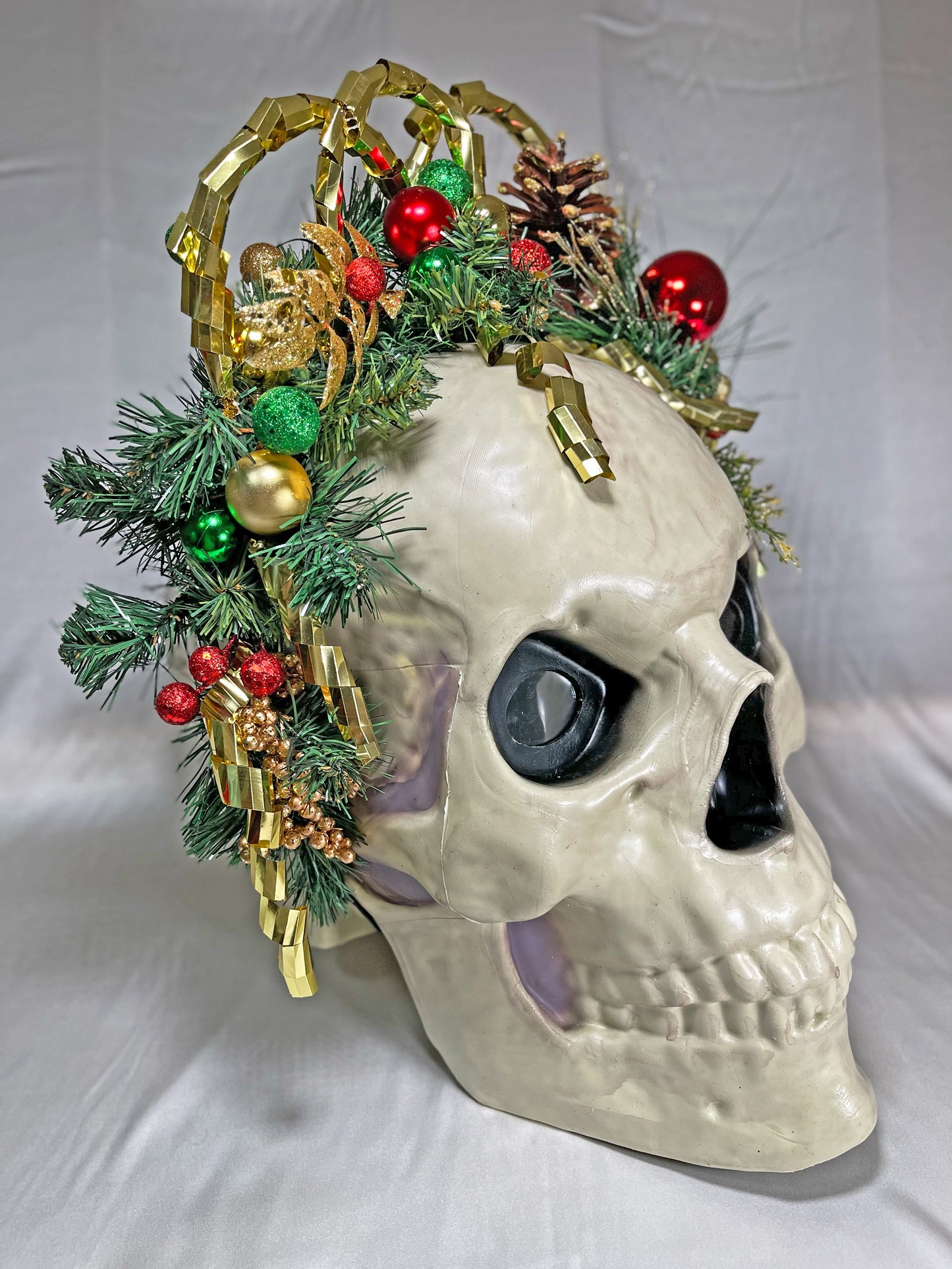 Skelly Christmas Gold Headband