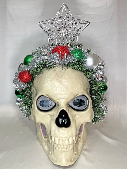 Skelly Christmas Silver Headband