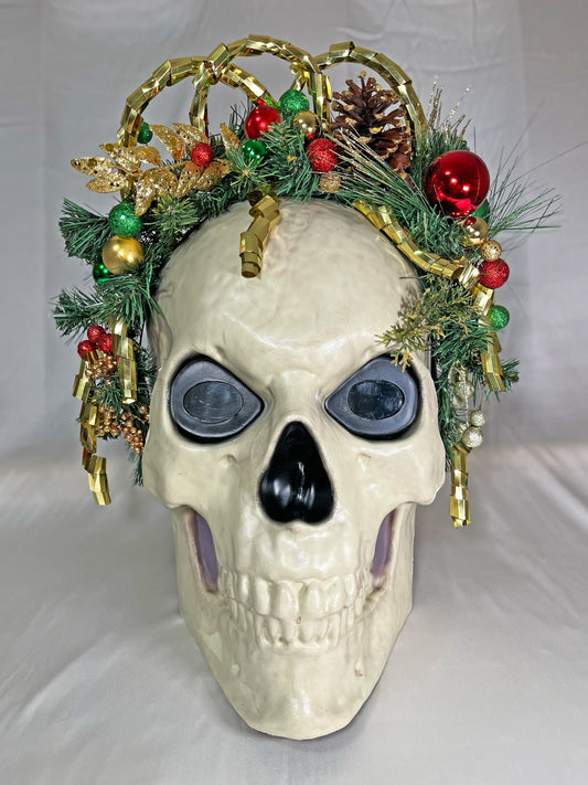 Skelly Christmas Gold Headband